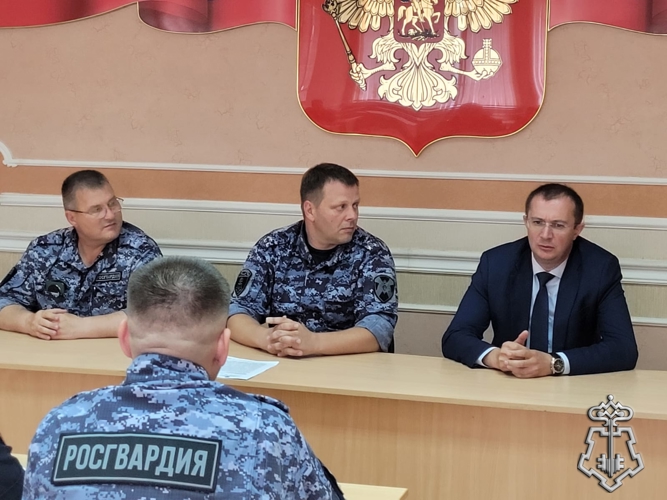 В территориальном Управлении вневедомственной охраны проведено рабочее совещание с представителем Прокуратуры Липецкой области