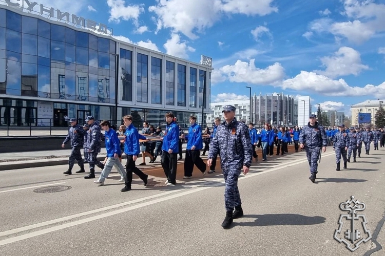 Росгвардия приняла участие в акции «Георгиевская ленточка» в Липецке