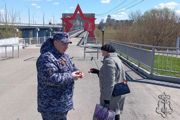 В Ельце росгвардейцы присоединились к Всероссийской акции «Георгиевская ленточка» 