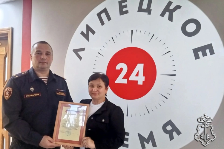 В Липецке офицер Росгвардии стал гостем радиоэфира «Липецк-ФМ»